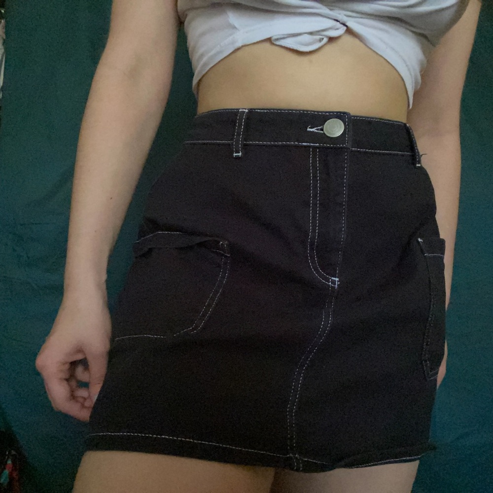 black BDG denim mini skirt urban outfitters